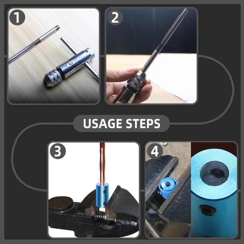 Aopin 1Pcs Alloy Tool Steel Manual Reamer 8mm (H7) Straight Groove Metal Reamer, Suitable for Expanding Holes, Removing Burrs, and Improving Hole Accuracy - Image 5